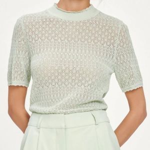 Womens Rho T-Shirt 10978 Fog Green Samsøe Samsøe Clothing Size Small NWOT